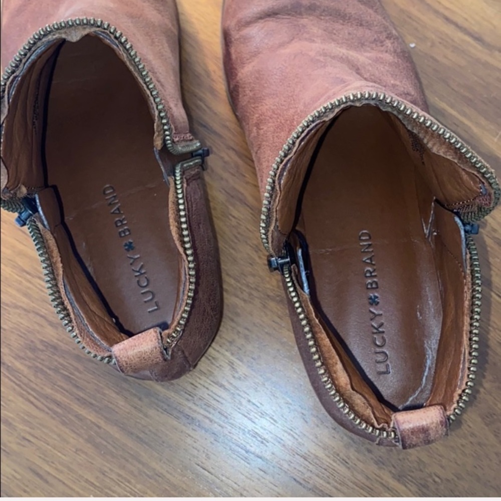 Lucky Brand Brown Leather Bootie - Picture 3 of 4